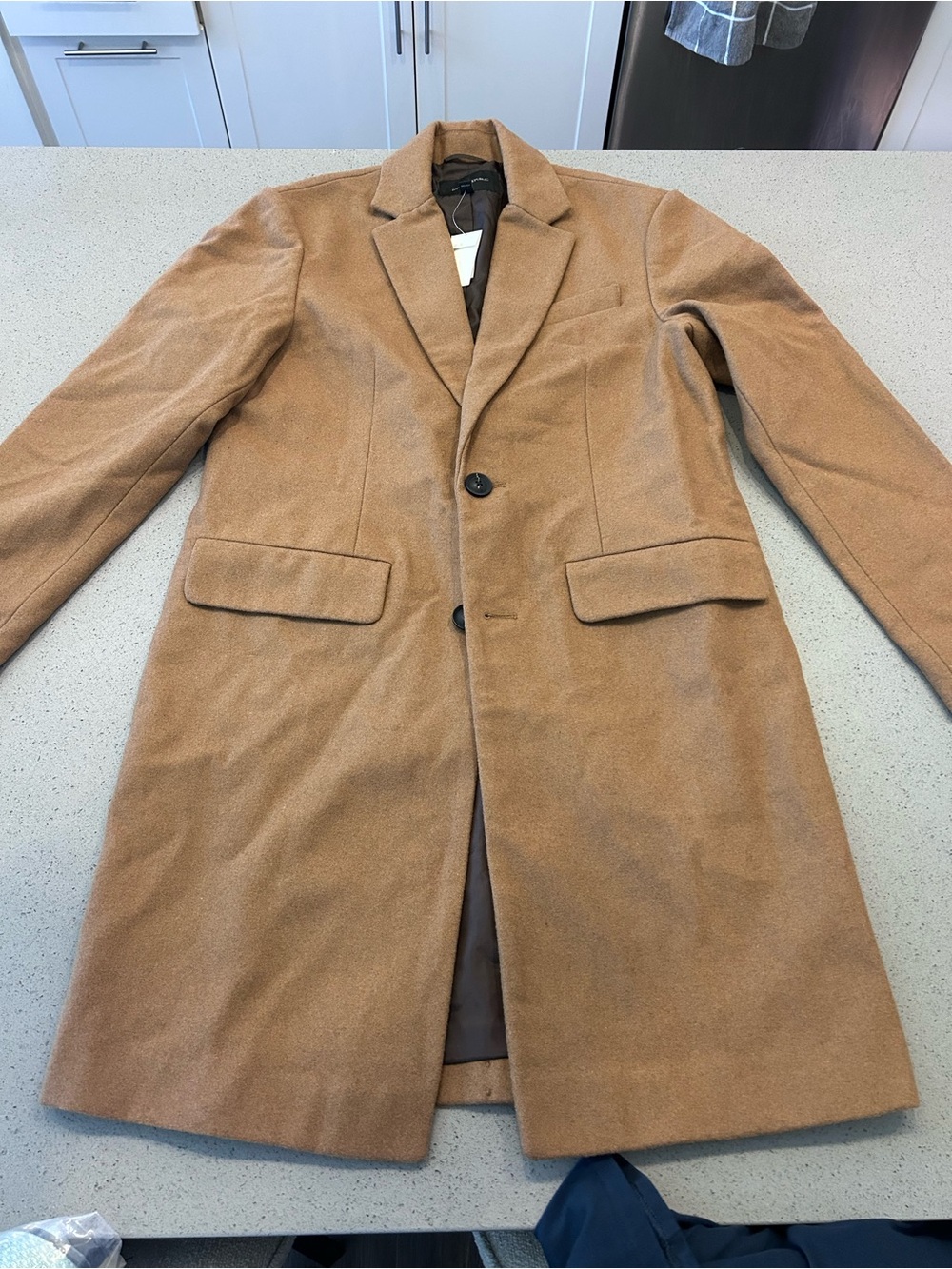 Banana Republic Camel Wool-Blend Pea Coat